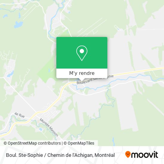Boul. Ste-Sophie / Chemin de l'Achigan plan