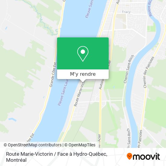 Route Marie-Victorin / Face à Hydro-Québec plan