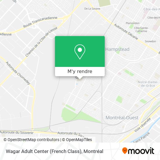 Wagar Adult Center (French Class) plan
