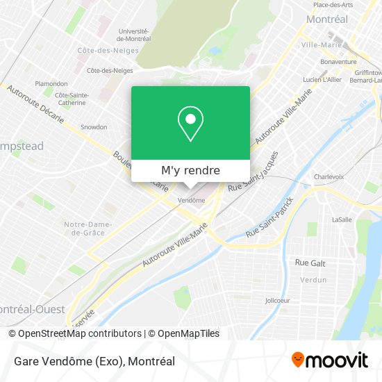 Gare Vendôme (Exo) plan