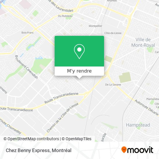 Chez Benny Express plan