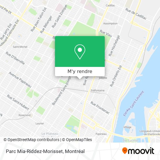 Parc Mia-Riddez-Morisset plan