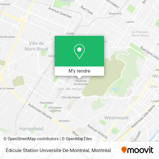 Édicule Station Université-De-Montréal plan