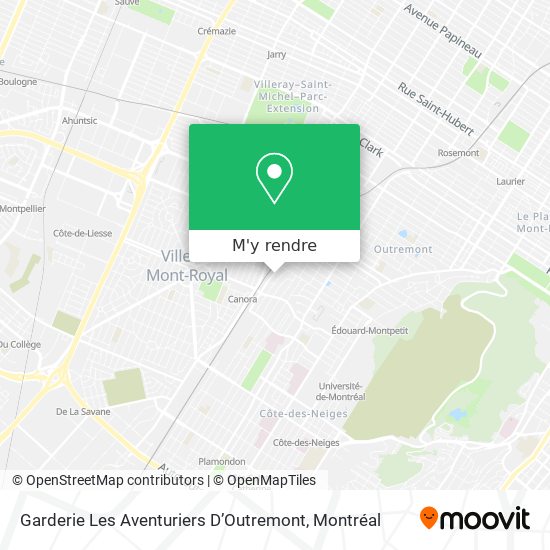 Garderie Les Aventuriers D’Outremont plan