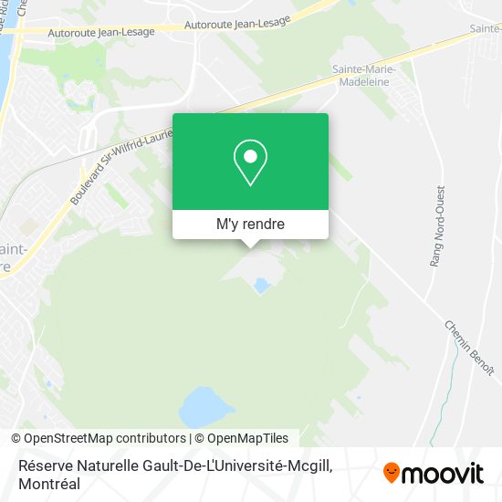 Réserve Naturelle Gault-De-L'Université-Mcgill plan