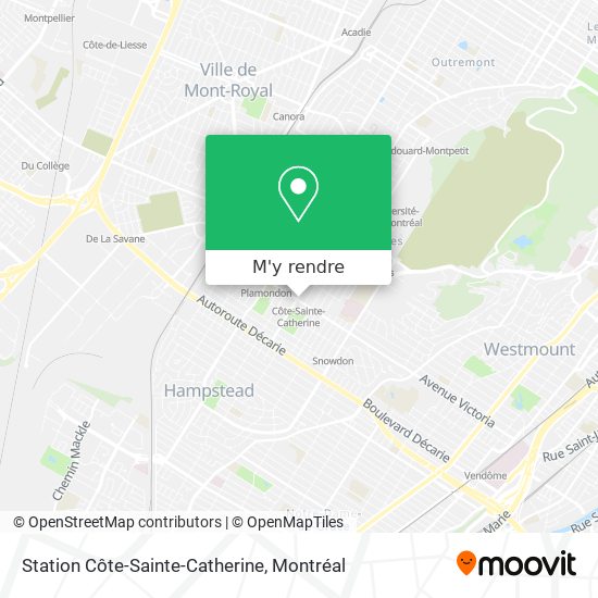 Station Côte-Sainte-Catherine plan