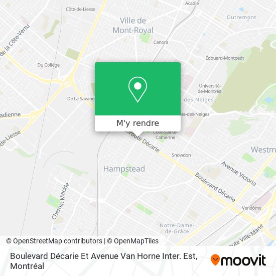Boulevard Décarie Et Avenue Van Horne Inter. Est plan