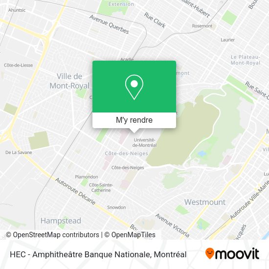 HEC - Amphitheâtre Banque Nationale plan