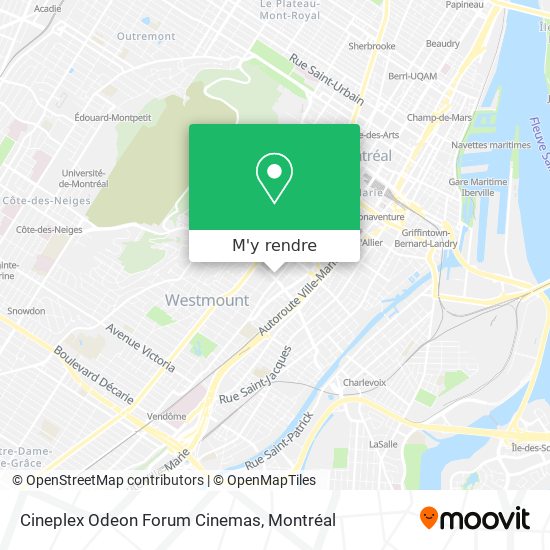 Cineplex Odeon Forum Cinemas plan