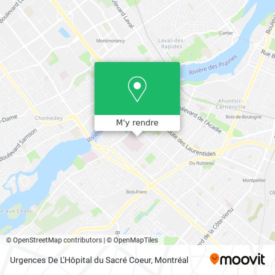 Urgences De L'Hôpital du Sacré Coeur plan
