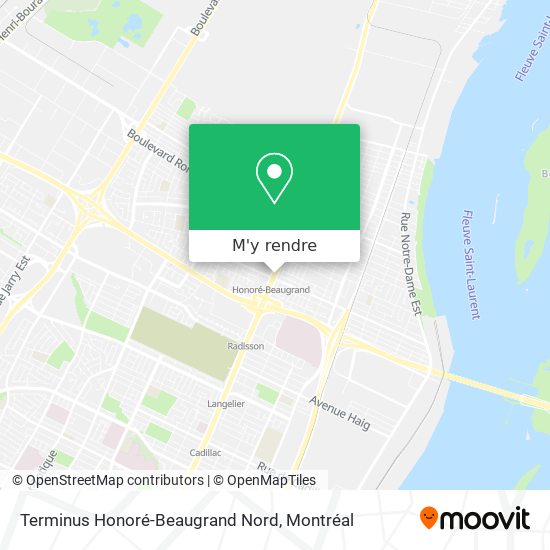 Terminus Honoré-Beaugrand Nord plan