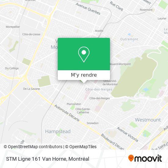 STM Ligne 161 Van Horne plan