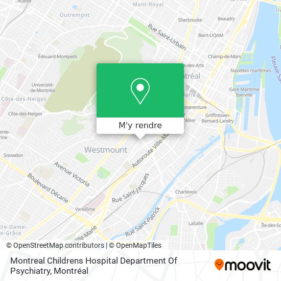 Montreal Childrens Hospital Department Of Psychiatry plan