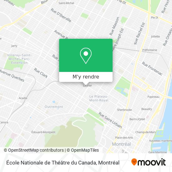 École Nationale de Théâtre du Canada plan