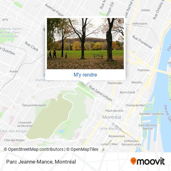 Parc Jeanne-Mance plan