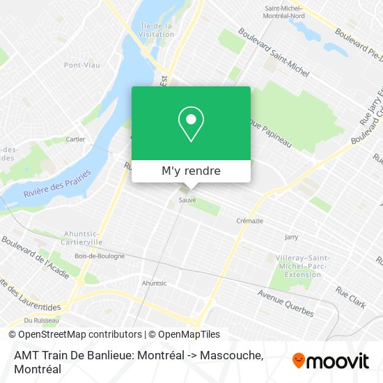 AMT Train De Banlieue: Montréal -> Mascouche plan