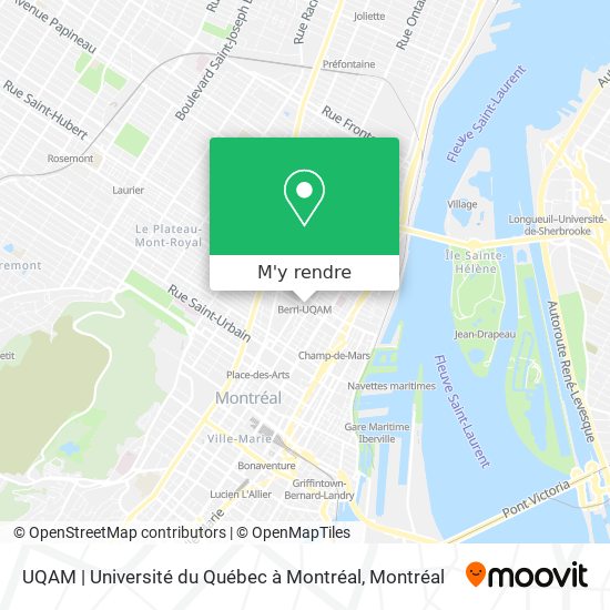 UQAM | Université du Québec à Montréal plan