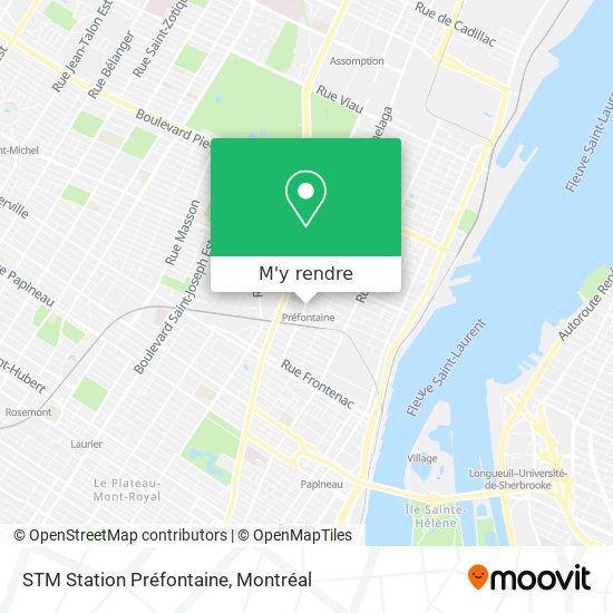 STM Station Préfontaine plan