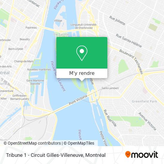 Tribune 1 - Circuit Gilles-Villeneuve plan