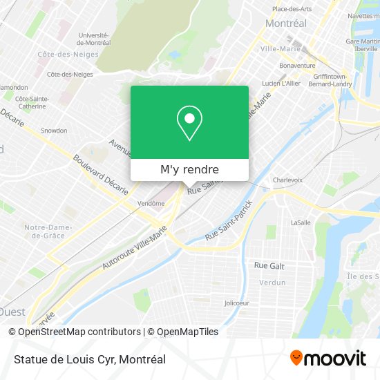 Statue de Louis Cyr plan