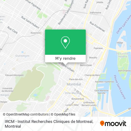 IRCM - Institut Recherches Cliniques de Montreal plan