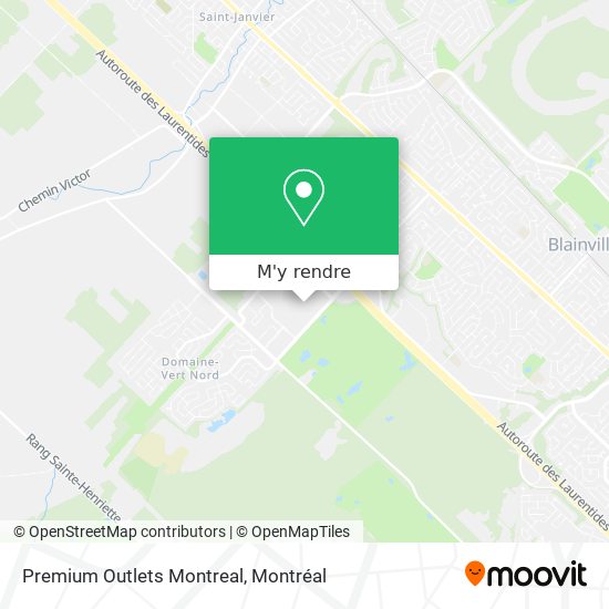 Premium Outlets Montreal plan