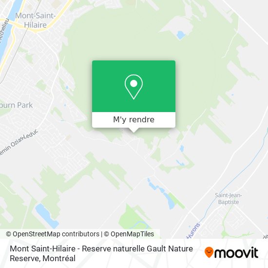 Mont Saint-Hilaire - Reserve naturelle Gault Nature Reserve plan