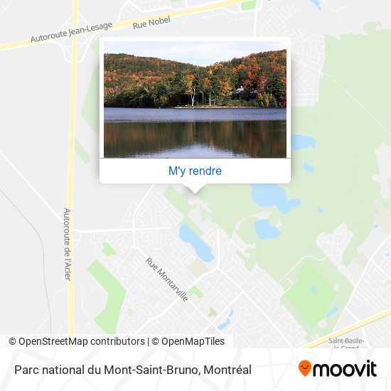 Parc national du Mont-Saint-Bruno plan