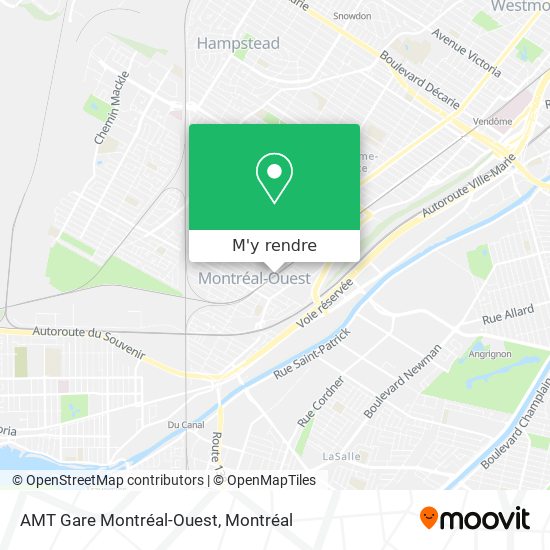 AMT Gare Montréal-Ouest plan