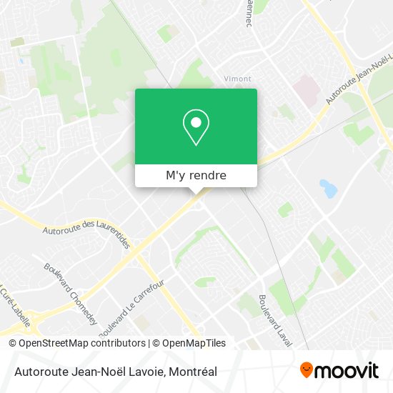 Autoroute Jean-Noël Lavoie plan