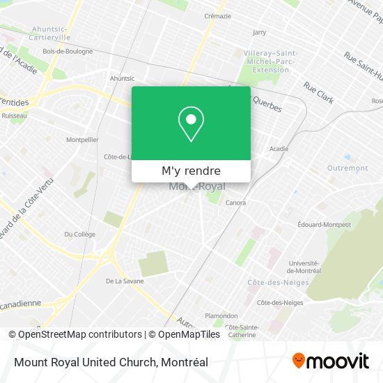 Mount Royal United Church plan