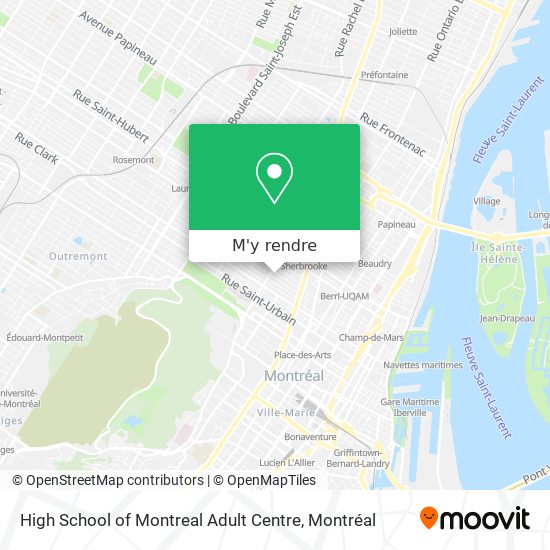 High School of Montreal Adult Centre plan