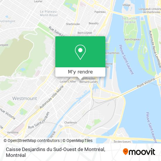 Caisse Desjardins du Sud-Ouest de Montréal plan