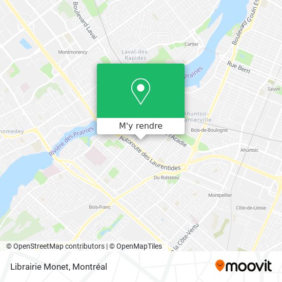 Librairie Monet plan
