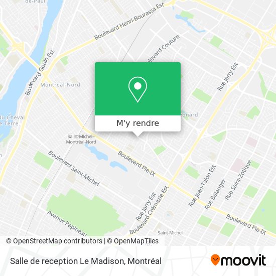 Salle de reception Le Madison plan