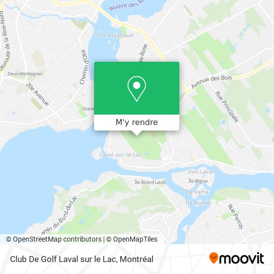 Club De Golf Laval sur le Lac plan