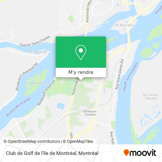 Club de Golf de l'île de Montréal plan