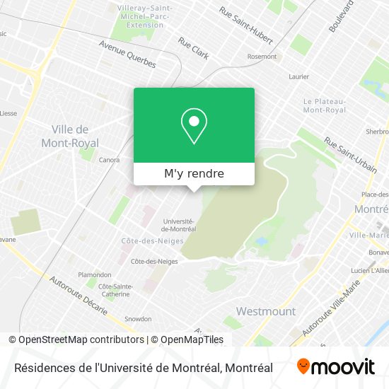 Résidences de l'Université de Montréal plan