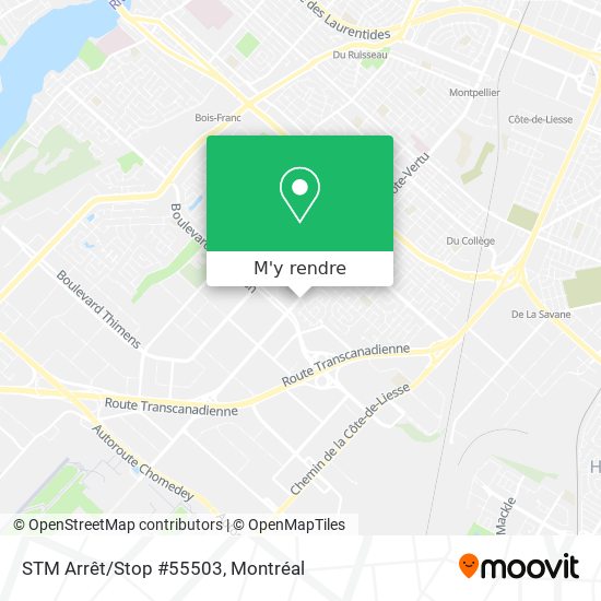 STM Arrêt/Stop #55503 plan