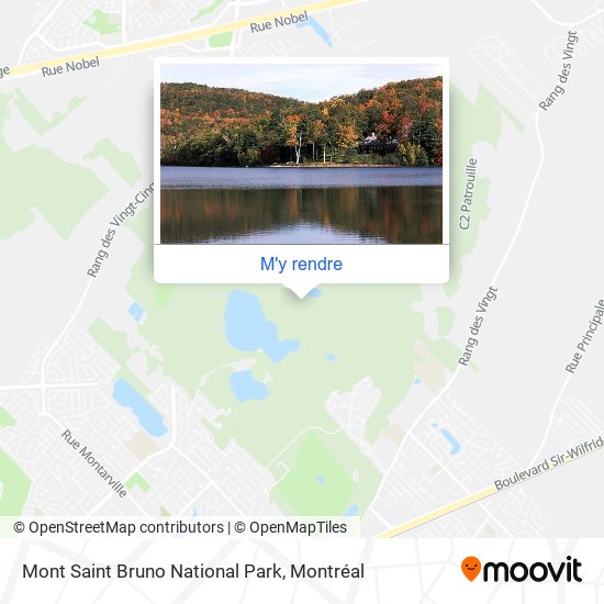 Mont Saint Bruno National Park plan