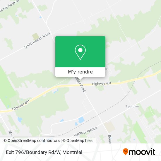 Exit 796/Boundary Rd/W plan