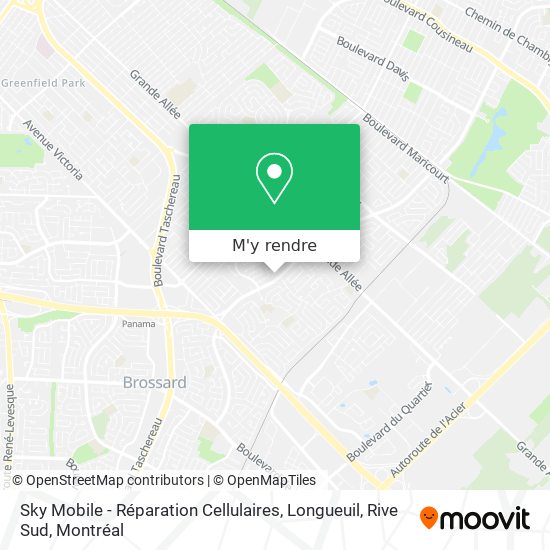 Sky Mobile - Réparation Cellulaires, Longueuil, Rive Sud plan