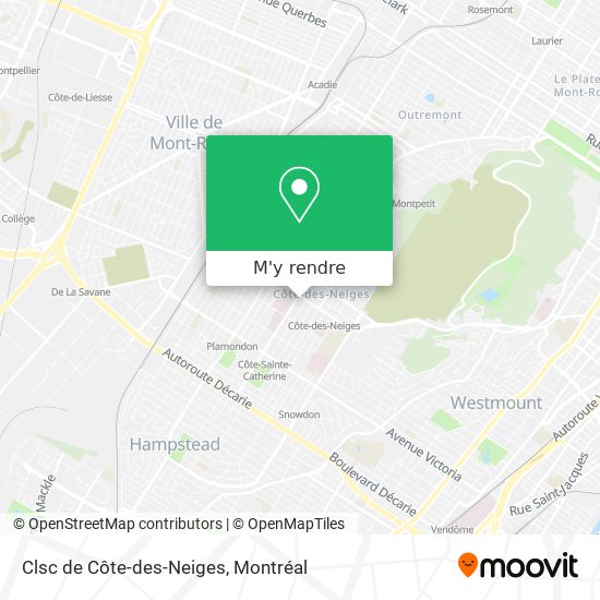 Clsc de Côte-des-Neiges plan