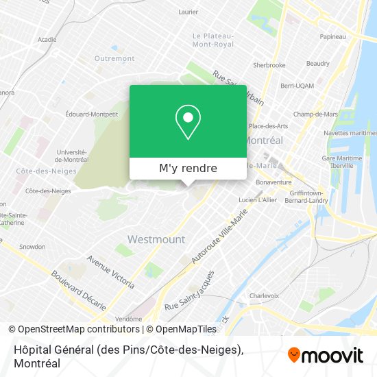 Hôpital Général (des Pins / Côte-des-Neiges) plan