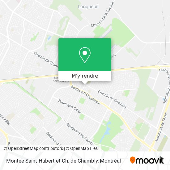 Montée Saint-Hubert et Ch. de Chambly plan
