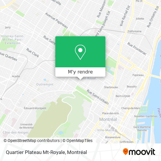Quartier Plateau Mt-Royale plan