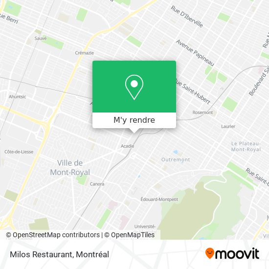 Milos Restaurant plan