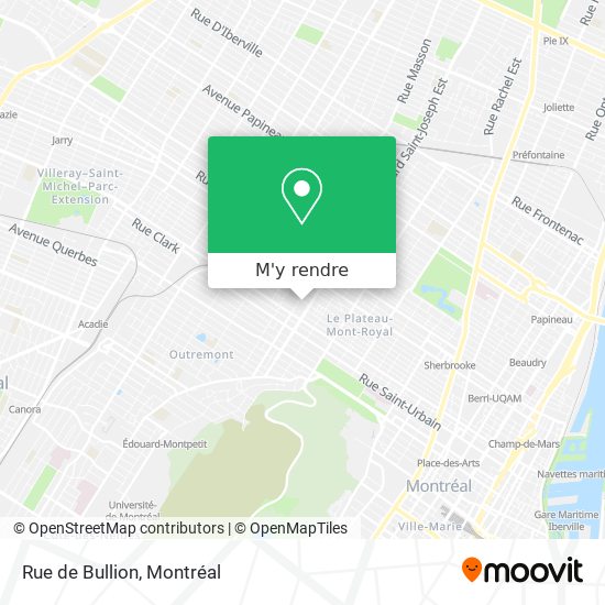 Rue de Bullion plan