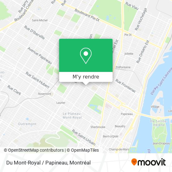 Du Mont-Royal / Papineau plan