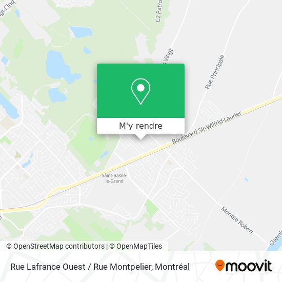 Rue Lafrance Ouest / Rue Montpelier plan